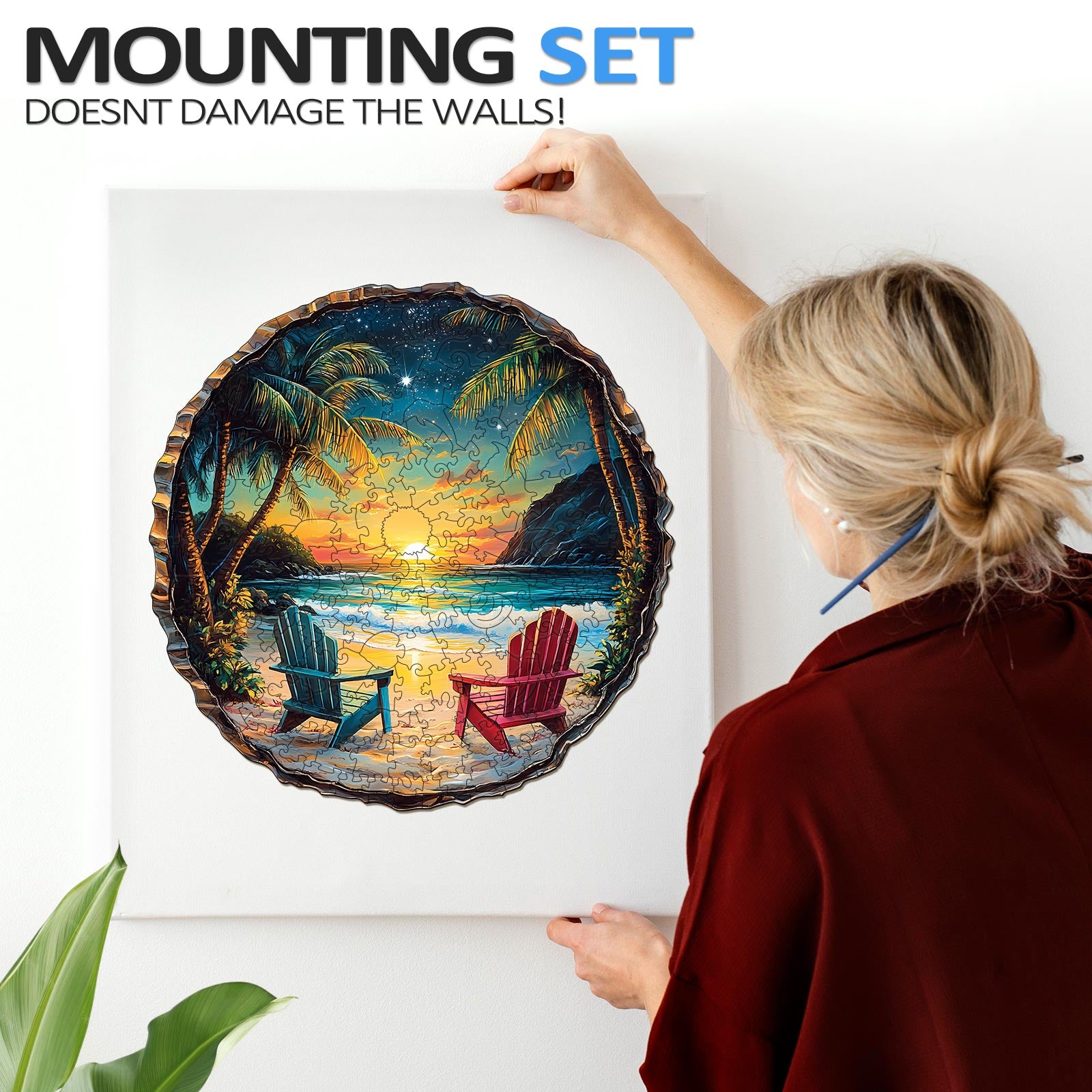 3D Sunset Beach Wooden Jigsaw Puzzle