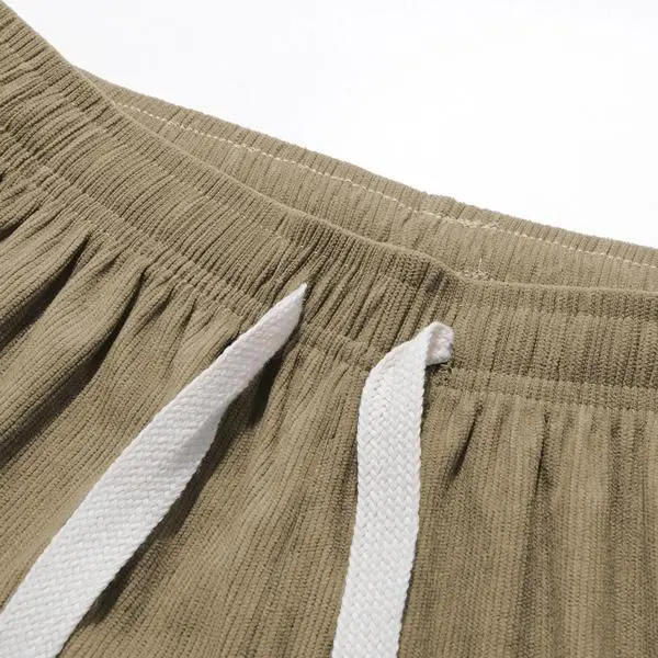 Men's Corduroy Straight-Leg Sweatpants