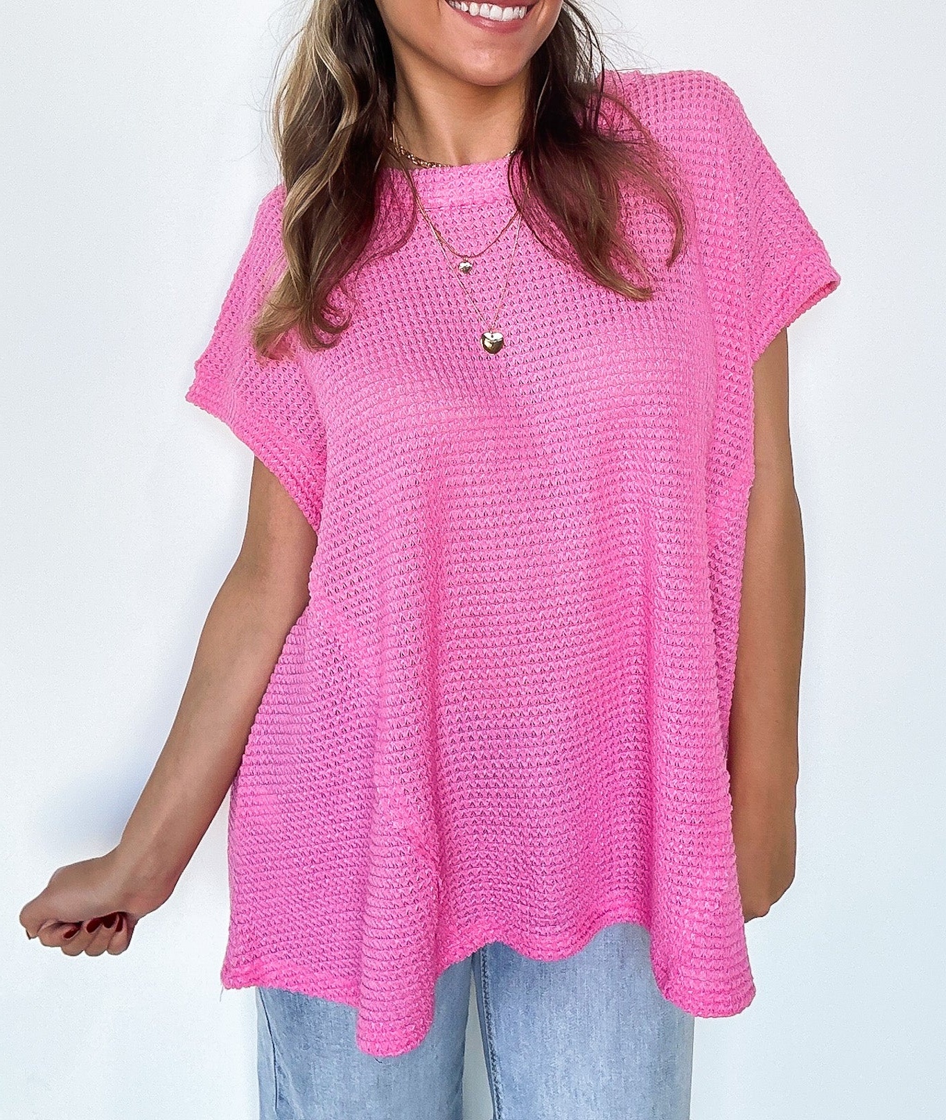 Free Flow Raw Edge Knit Top