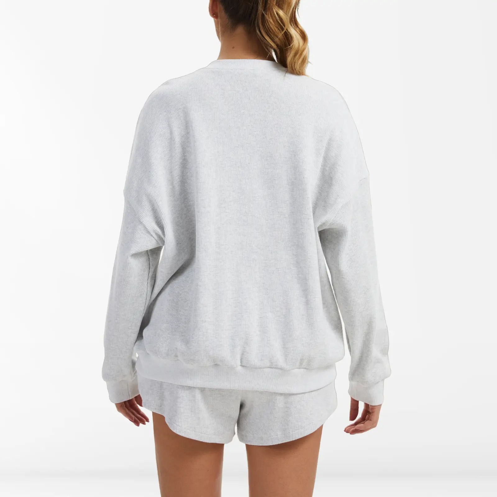 Women's Oversized Waffle Knit Lounge Set