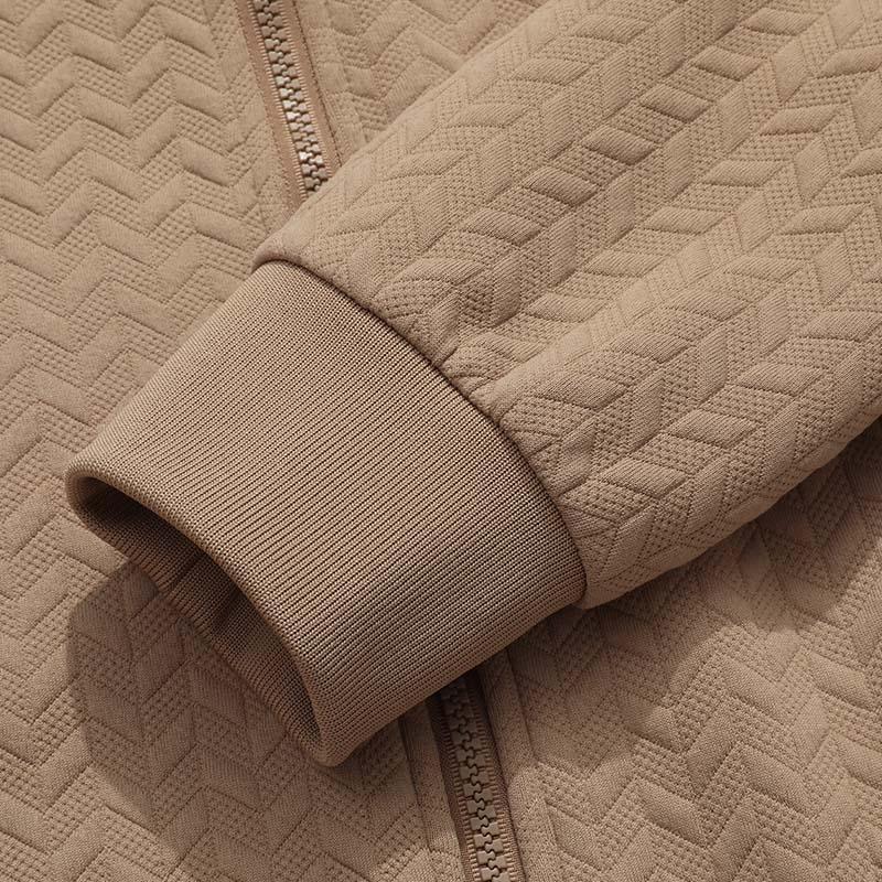 Men's Lightweight Varsity Bomber Jacket - Zip-Up Stand Collar