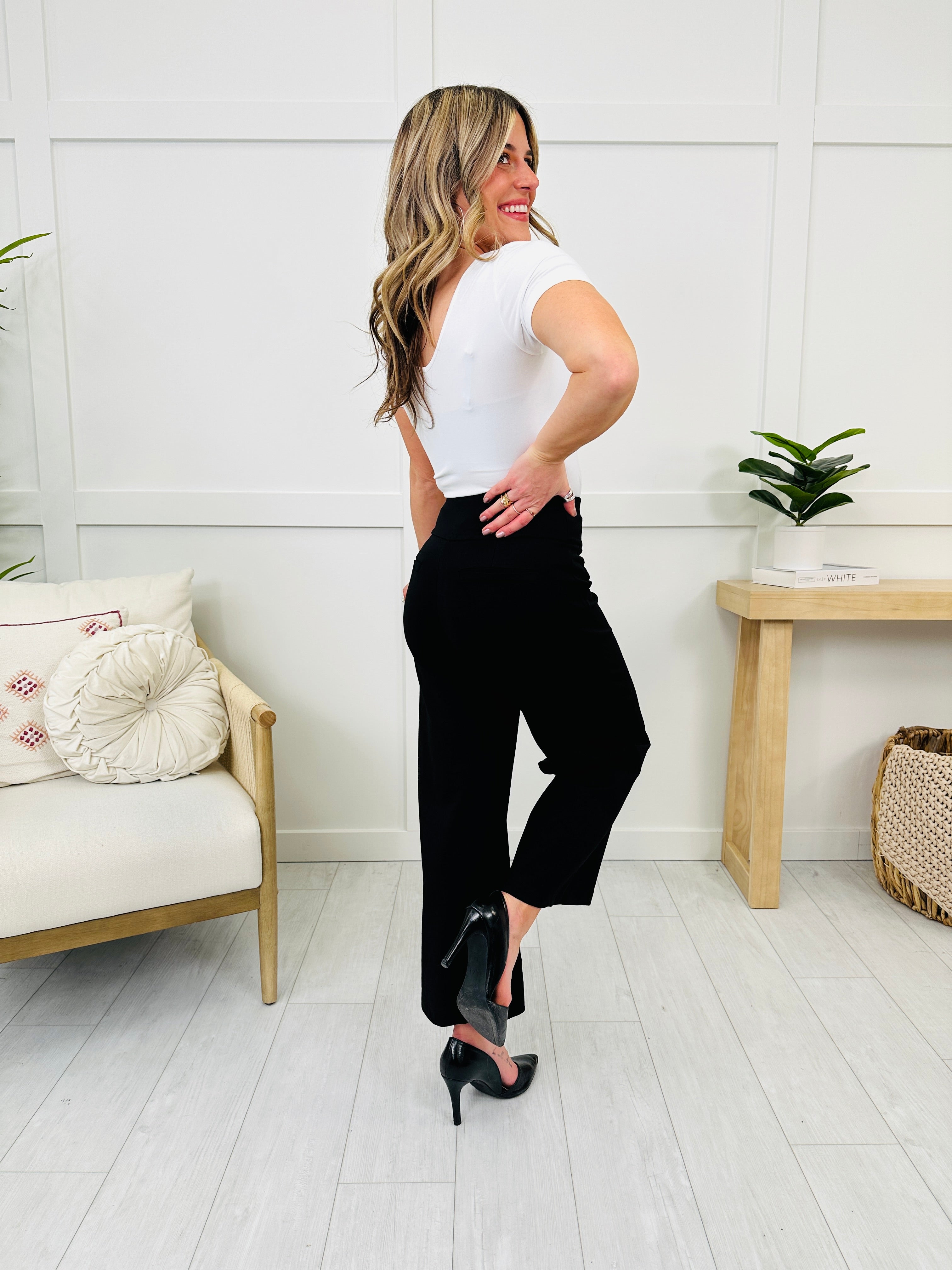 Wide Leg Boss Lady Magic Pants-Multiple Colors!