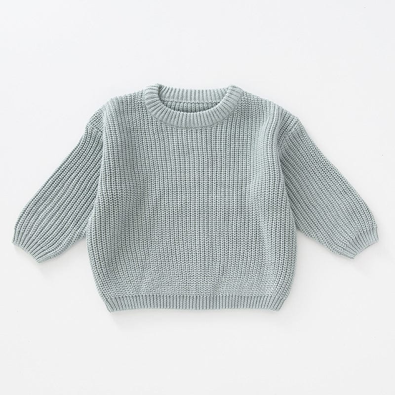 Baby Knitted Solid Color Casual Sweater