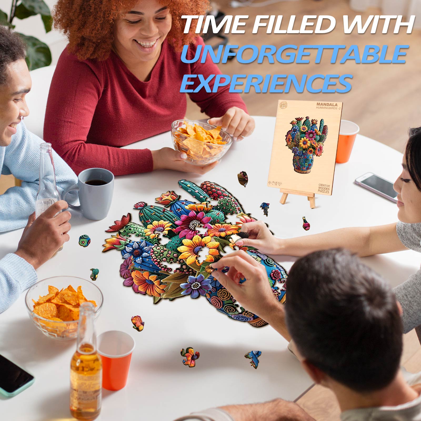 Blooming cactus Wooden Jigsaw Puzzle