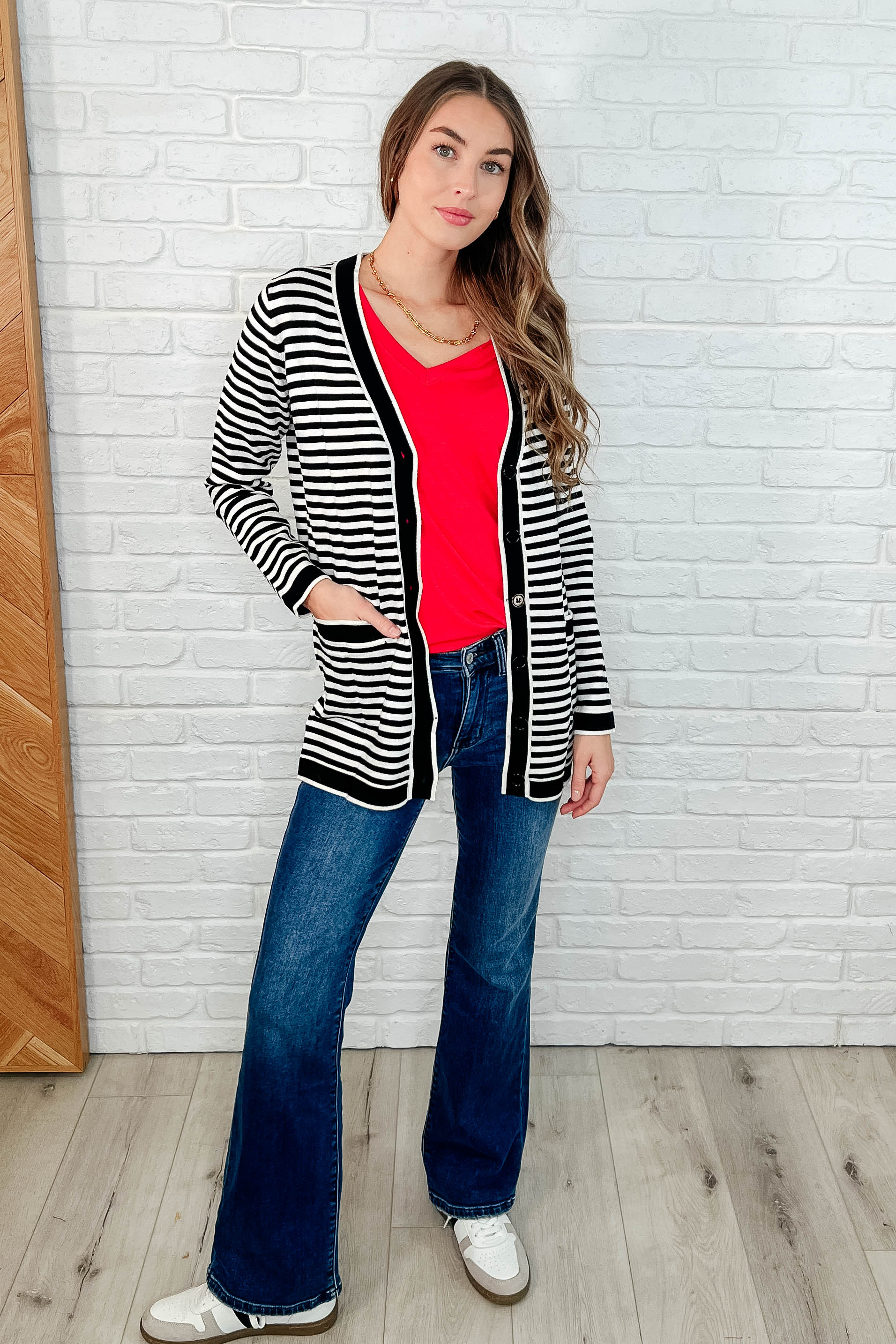 Finagle Your Way Striped Cardigan