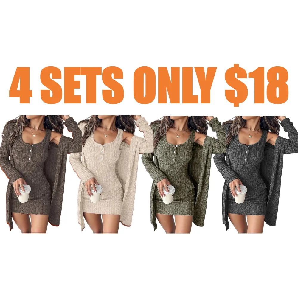 Women's Striped Dress Set