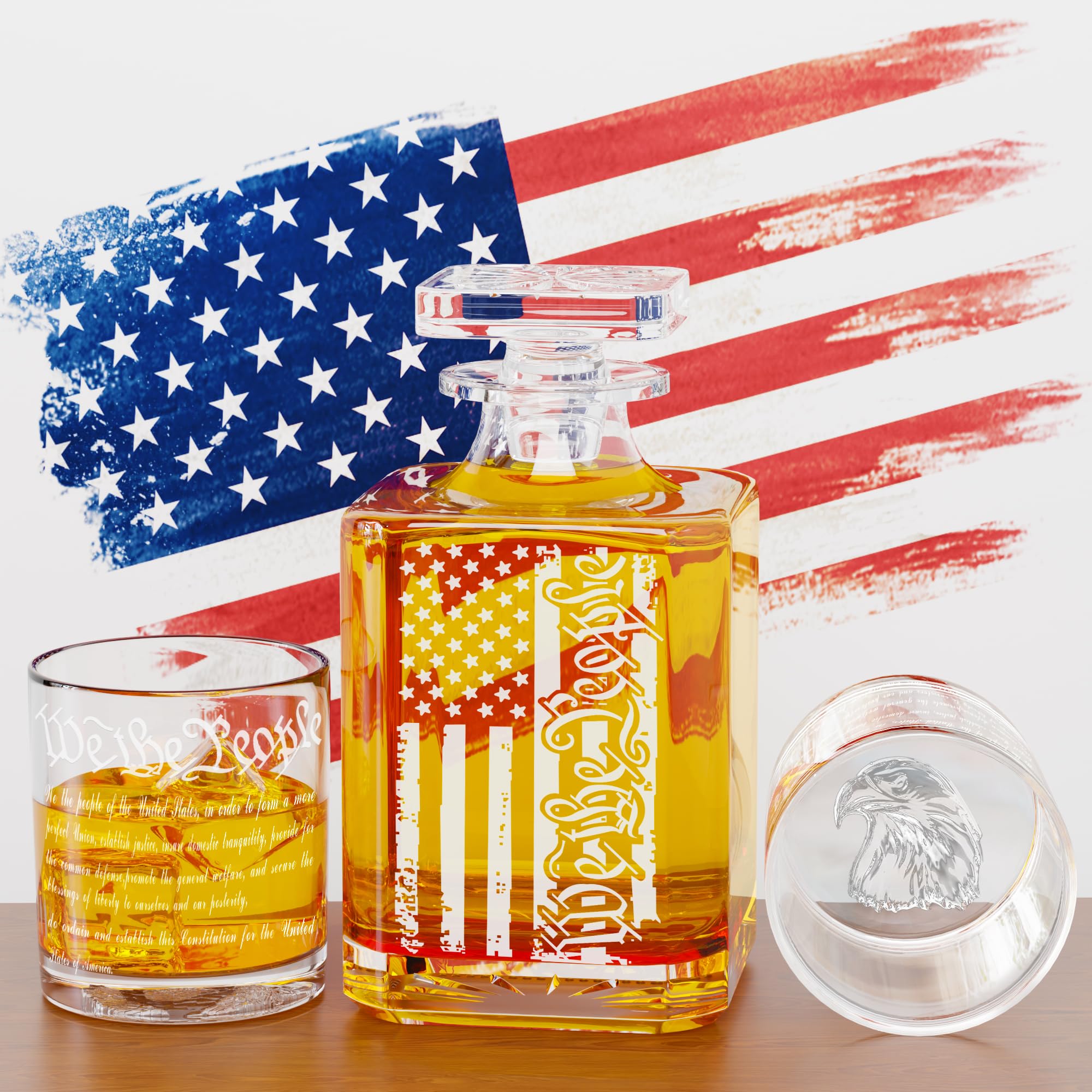 26oz American Flag Decanter