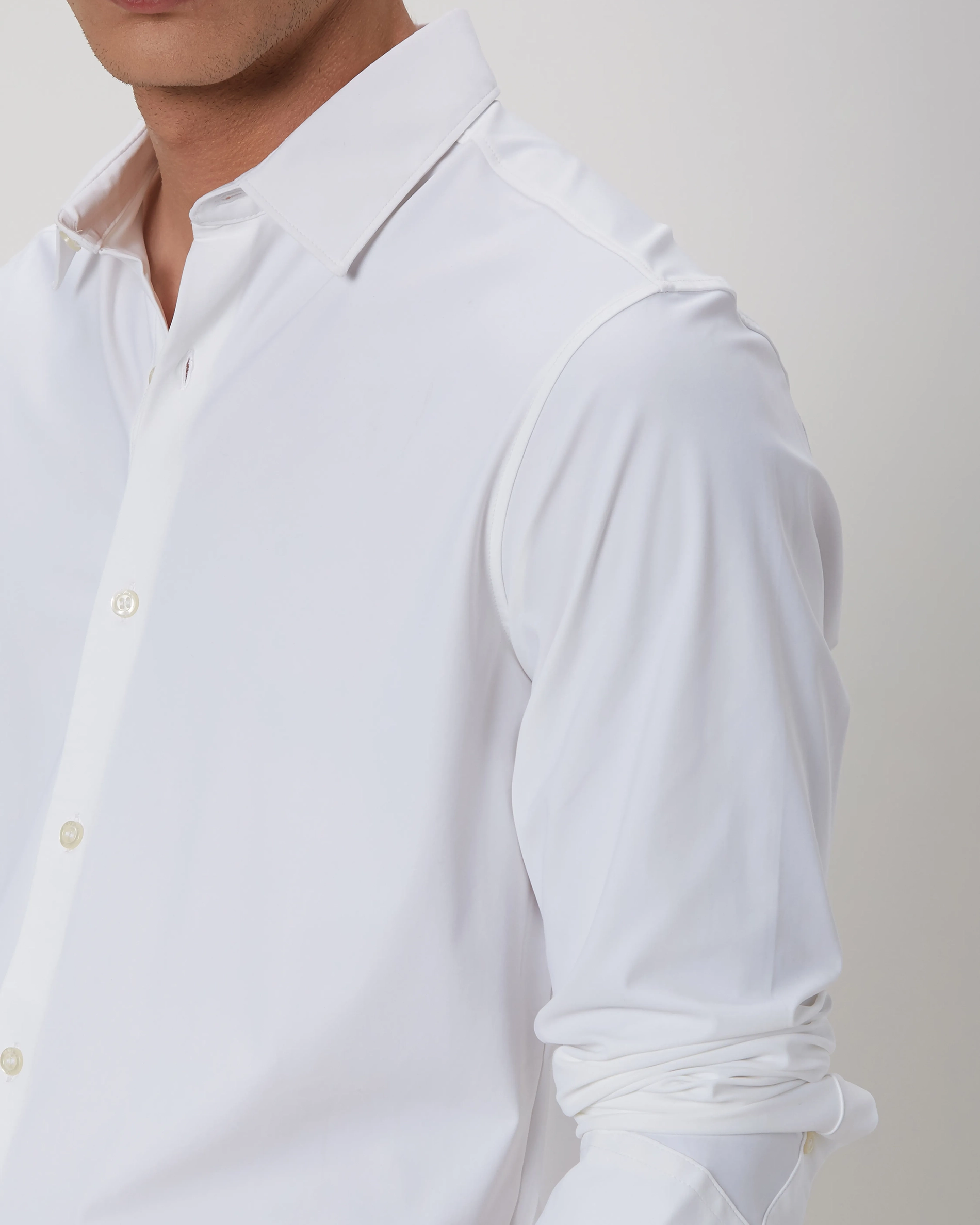 Simple And Comfortable Slim-Fit Breathable White Shirt