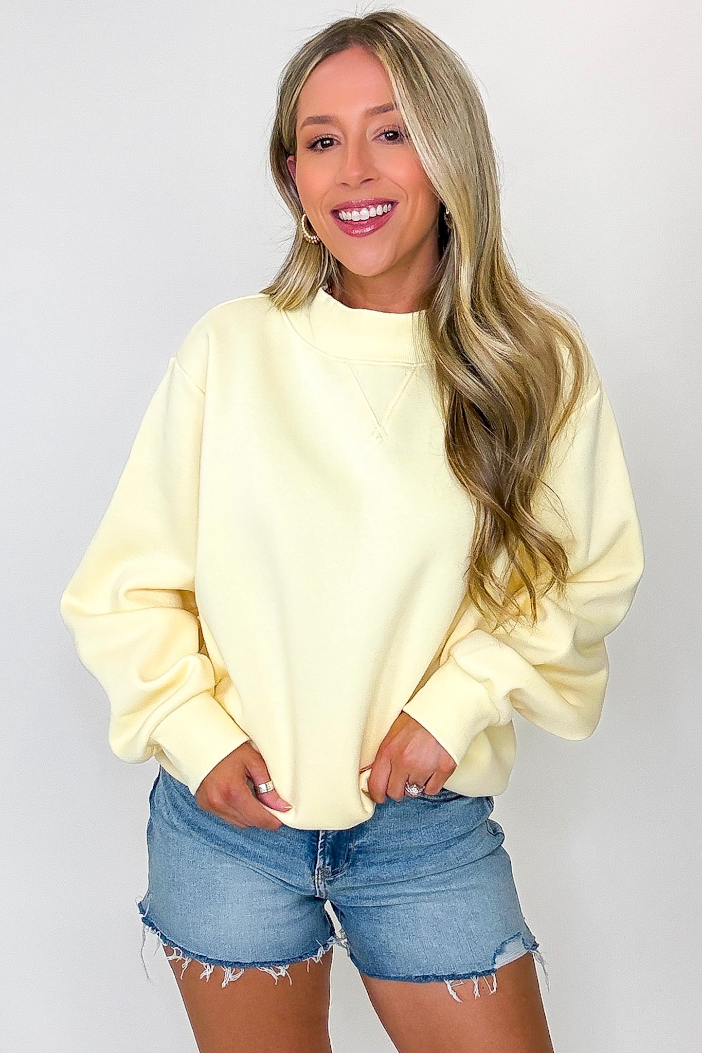 Relaxed Mock Neck Pullover