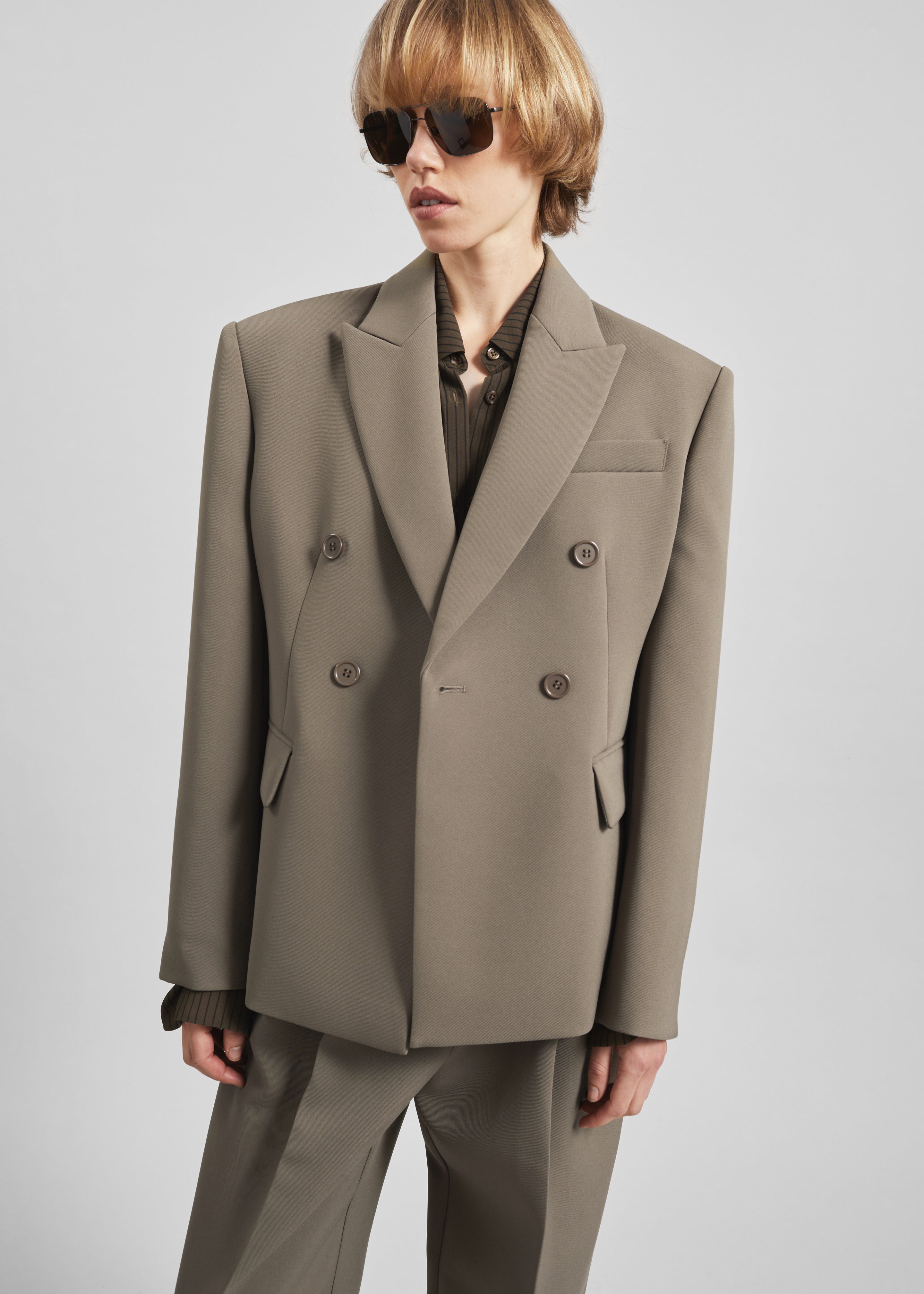 Doyer Cinched Blazer - Moss Green