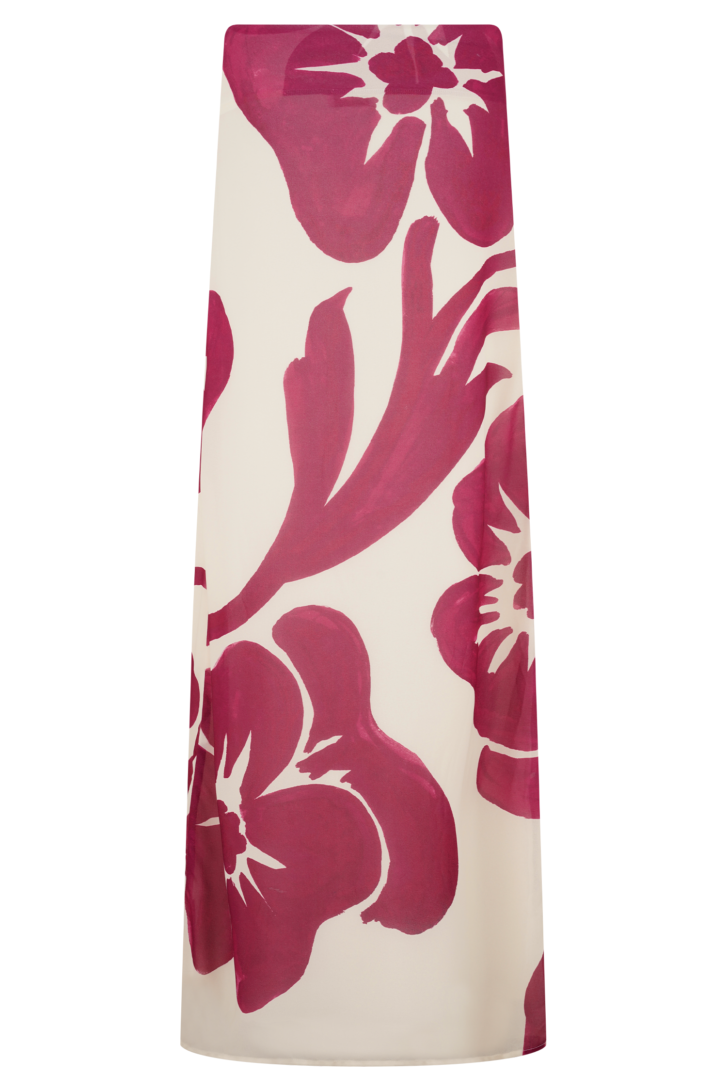 Print Chiffon Maxi Skirt