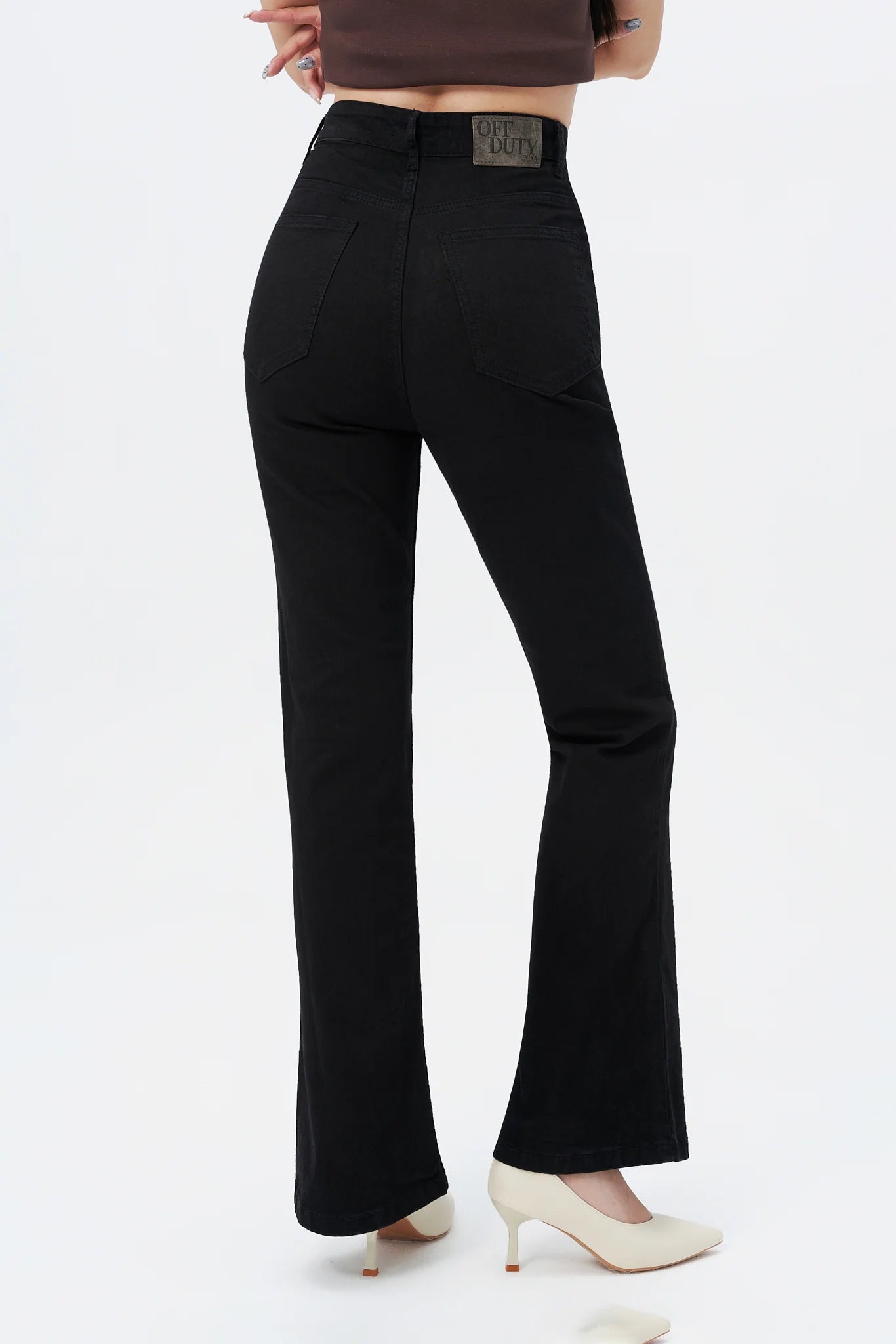 Black Bootcut Flare High Waist Jeans