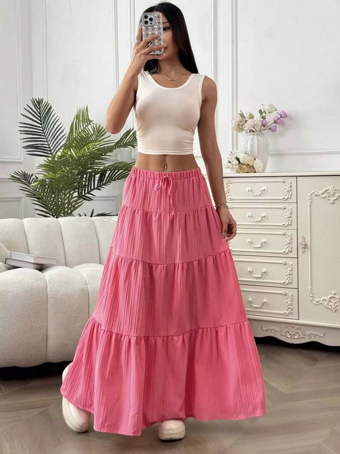 Flowy Tiered Maxi Skirt