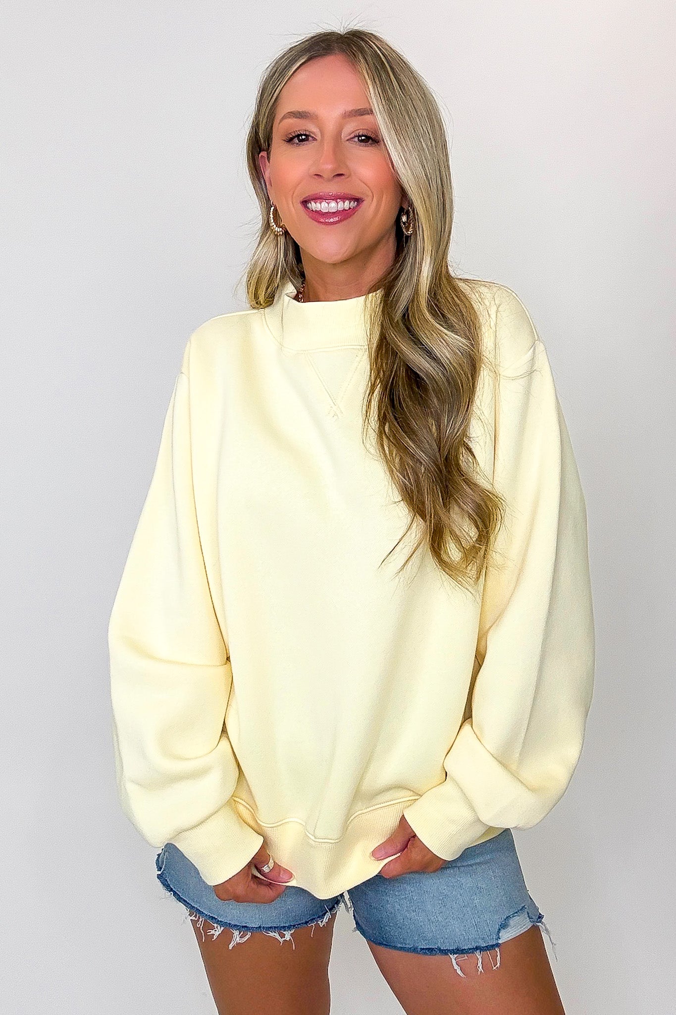 Relaxed Mock Neck Pullover