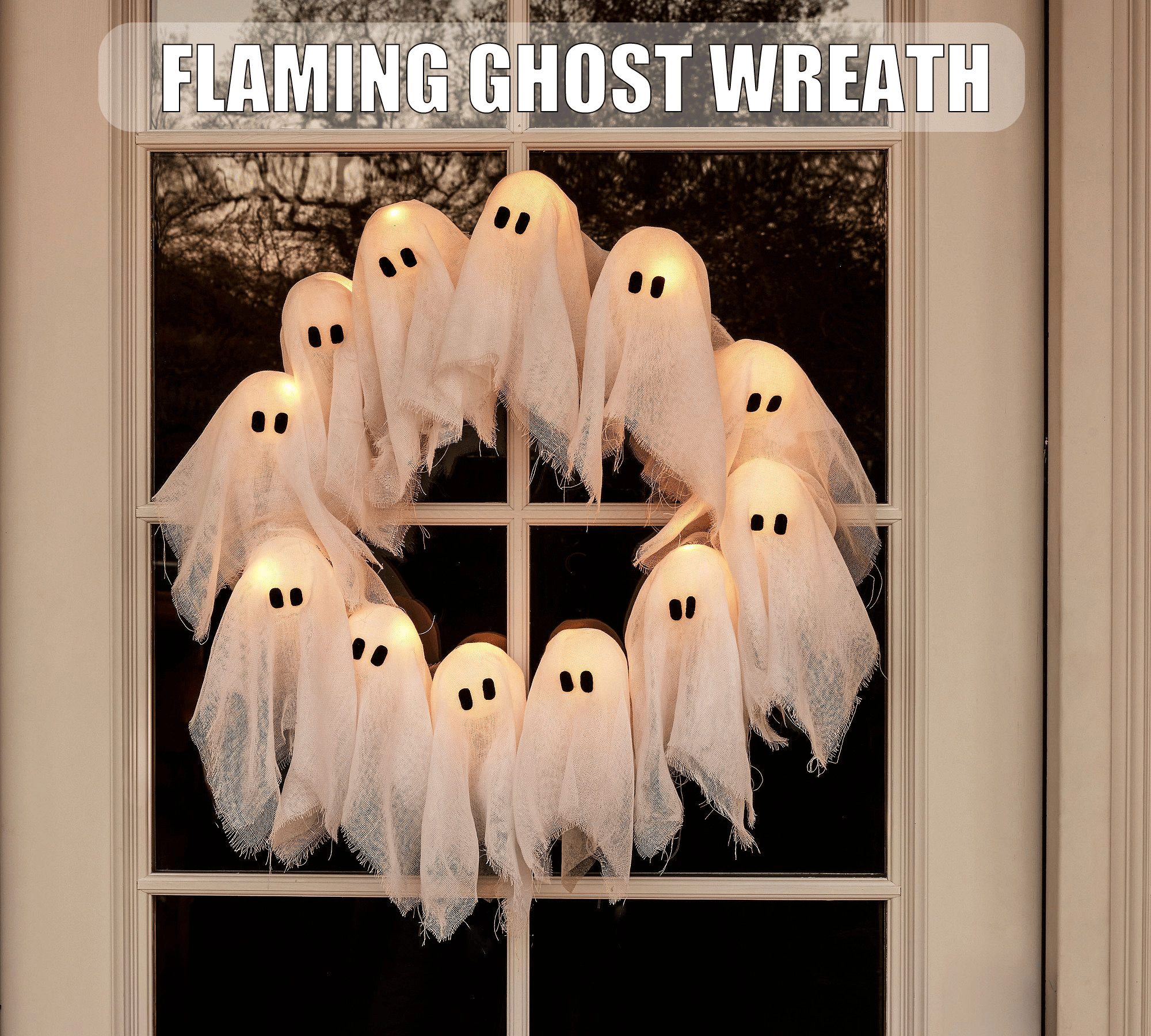 2025 Flaming Ghost Wreath