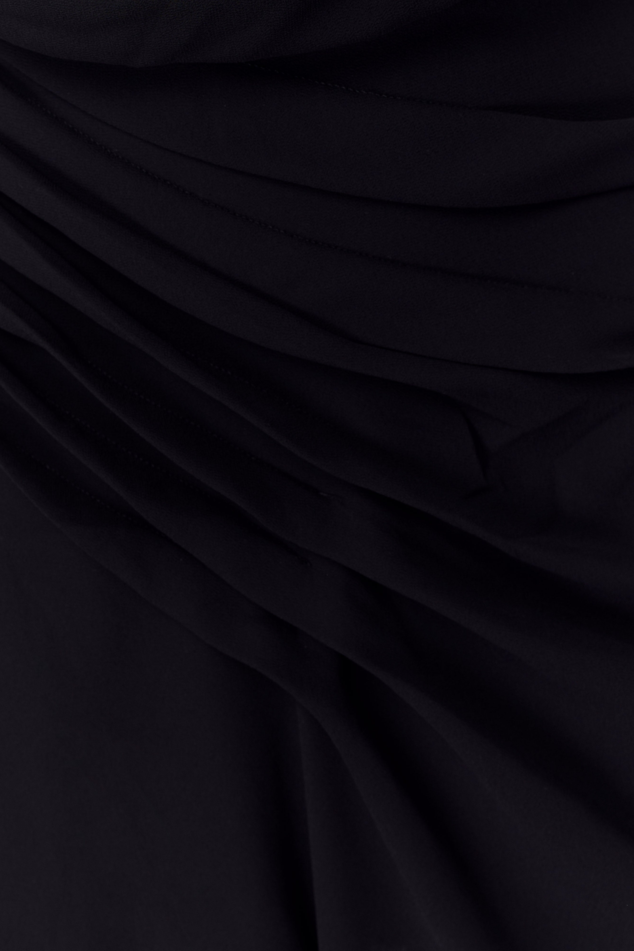 Black Chiffon Mini Dress