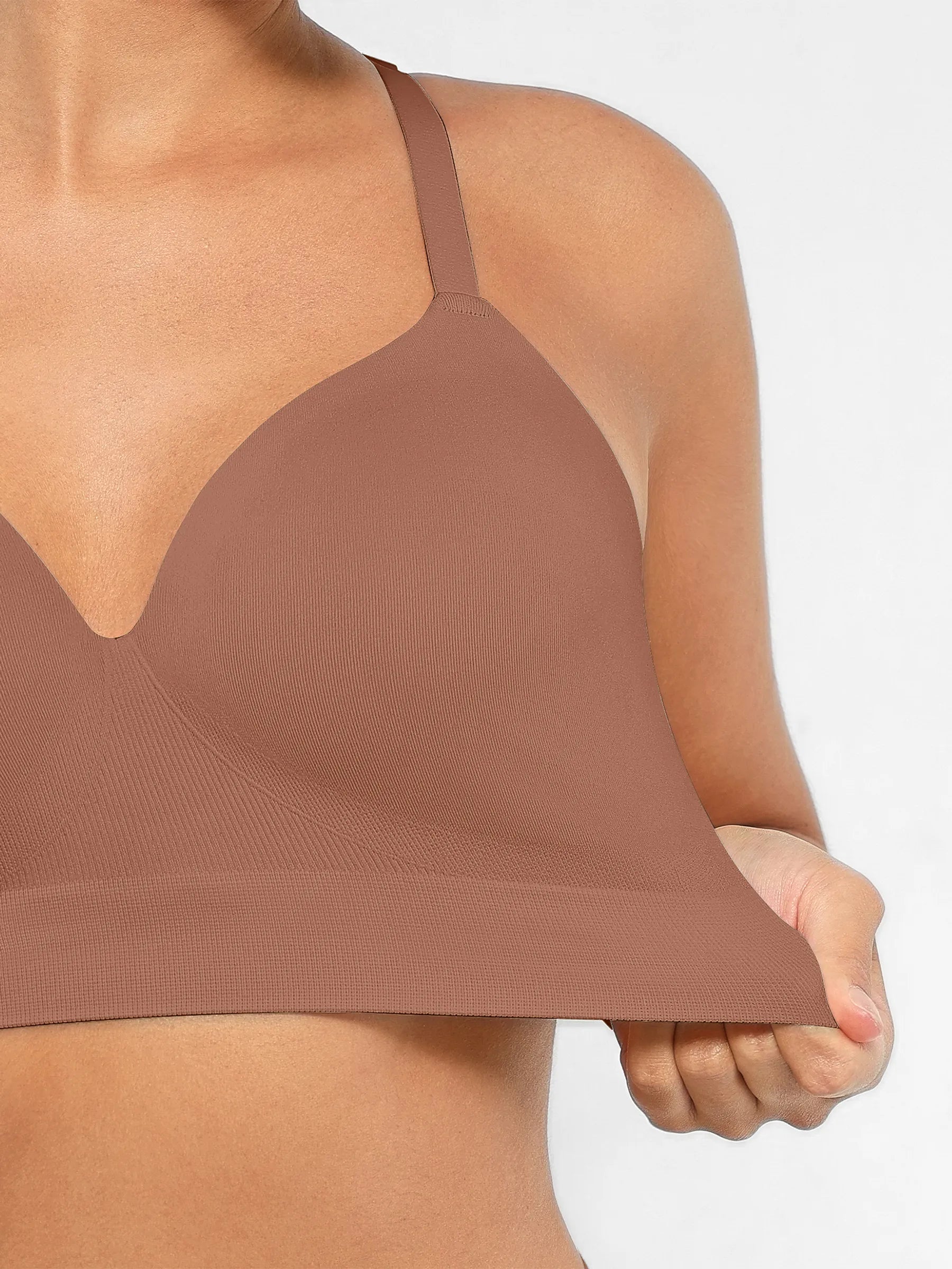 Feelingirl Wireless Push-Up Seamless Comfort Full Coverage Bra
