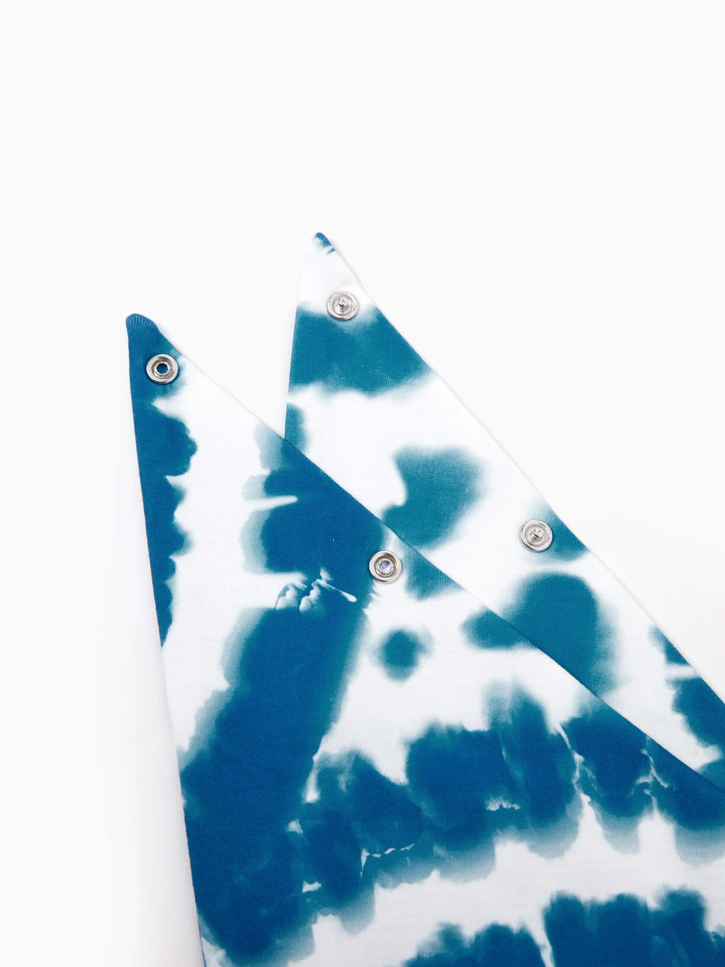 Christmas Matching Family Pajamas Set Tie-dye Snowman Print Blue PJS with Christmas Socks Deep Blue