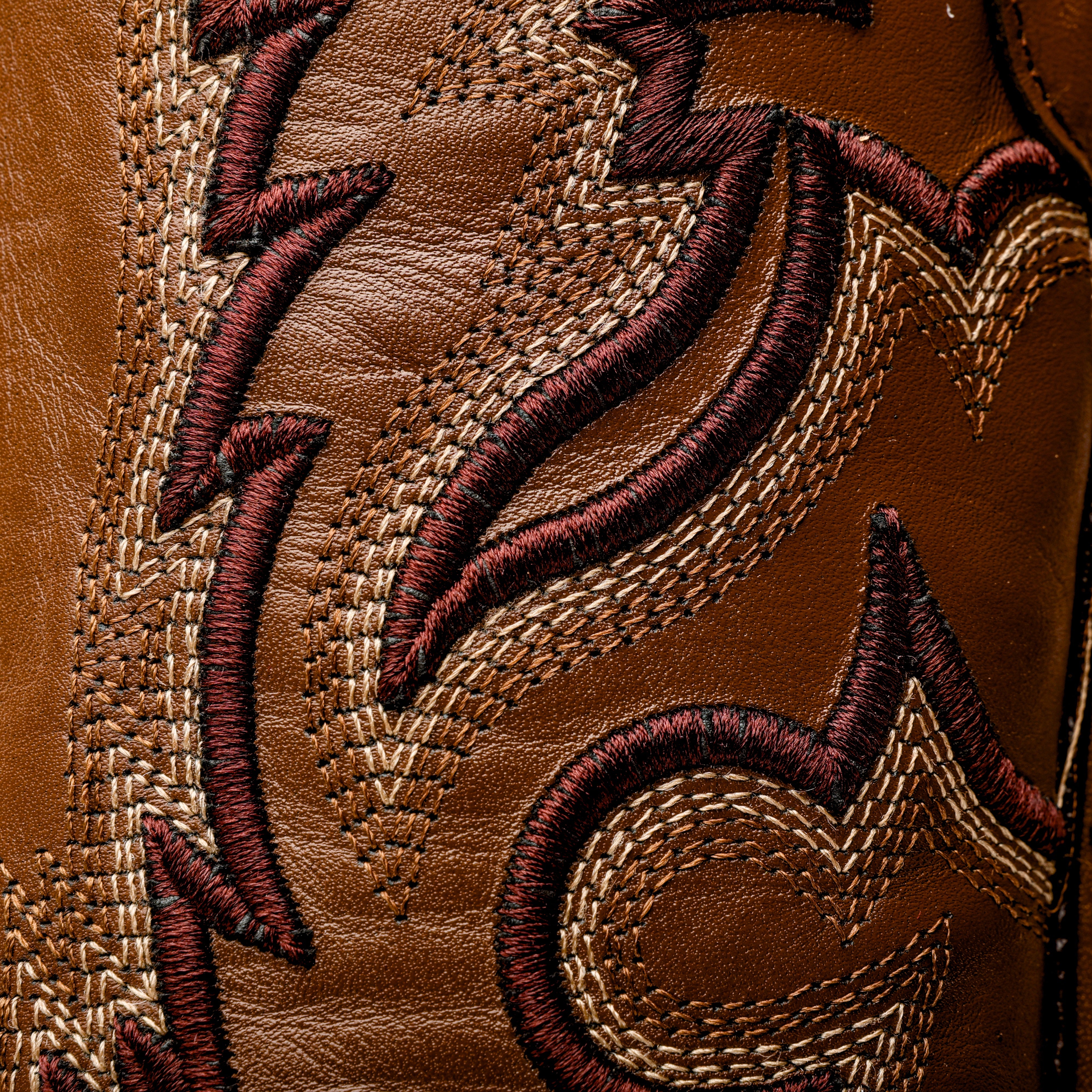 Honey Caiman Hornback Leather Boots - Square Toe