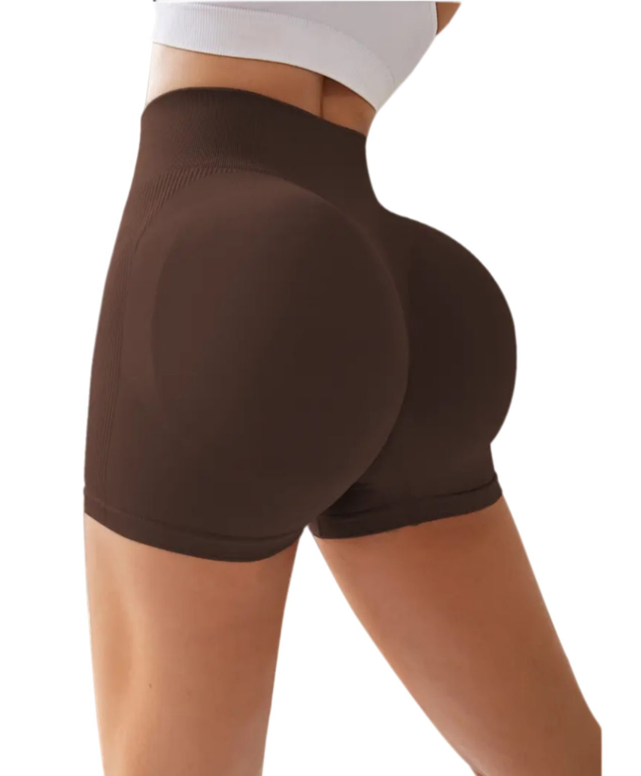 8-Pieces High Waist Tummy Control Side-Ribbed Butt-Lifting Seamless Shorts