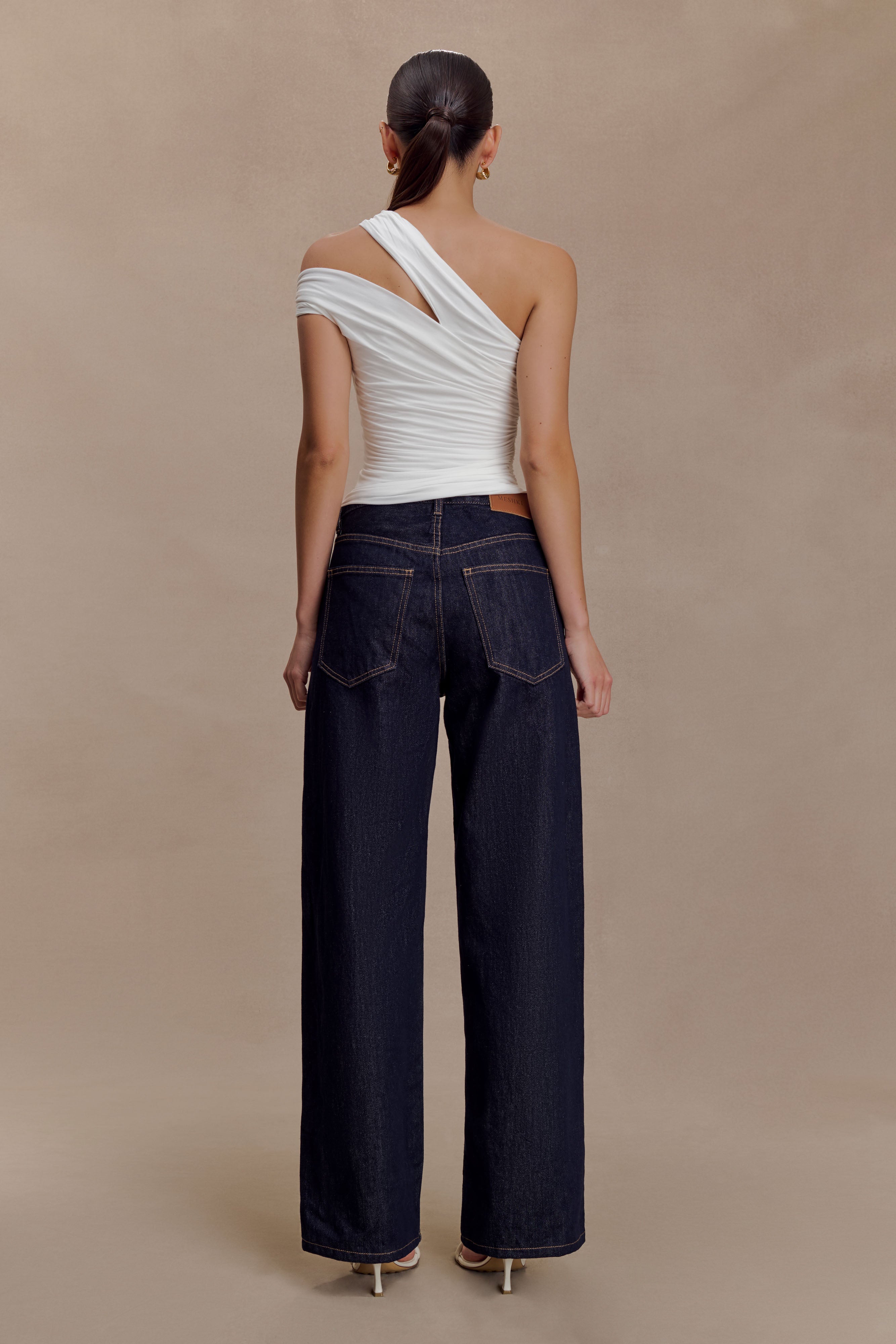 White One Shoulder Modal Top