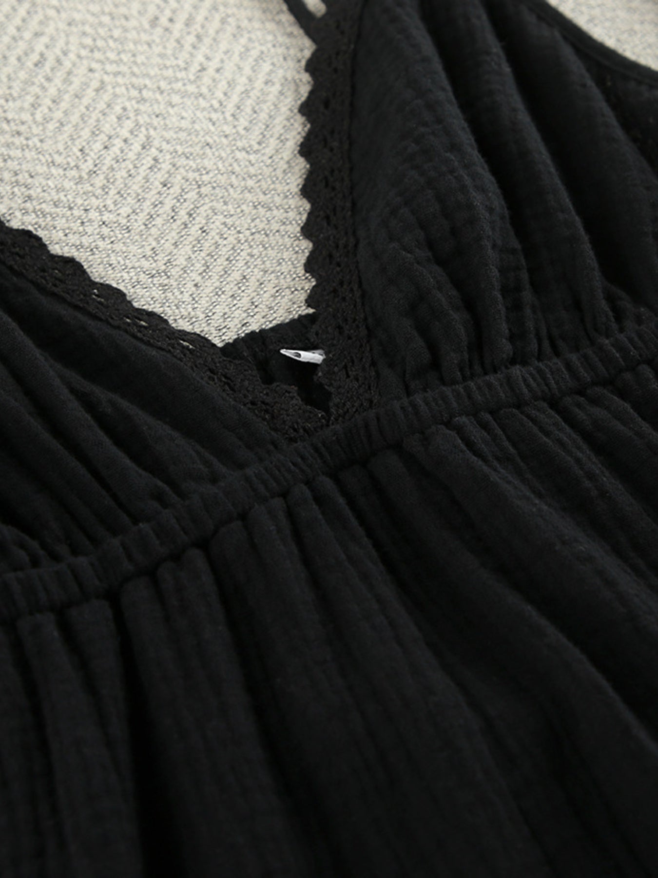 V-Neck Tiered Mini Dress