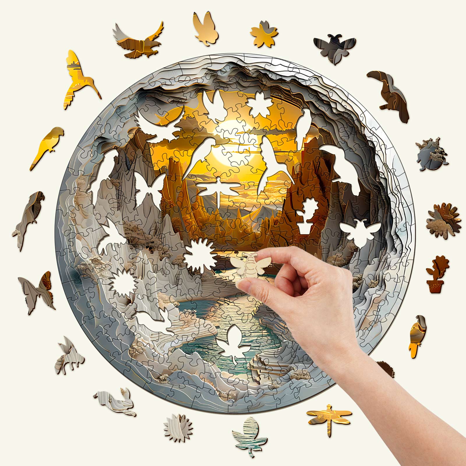 Inside The Cave-1 Wooden Jigsaw Puzzle