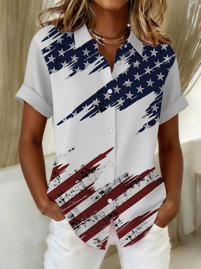 Women'S 250Th Anniversary Printed Casual Shirt