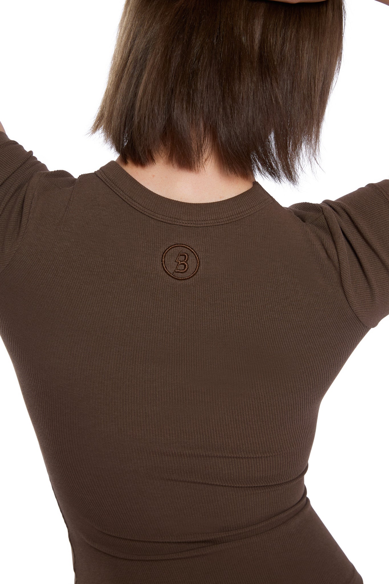 RIBBED SHIRT ESSENTIAL (BROWN)