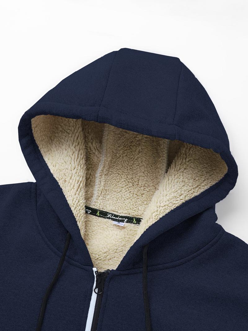 Men's Fleece-Lined Hooded Warmth Jacket