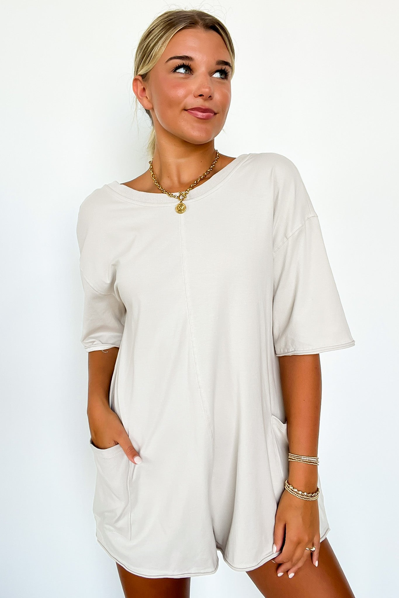 Short Sleeve Relaxed Romper