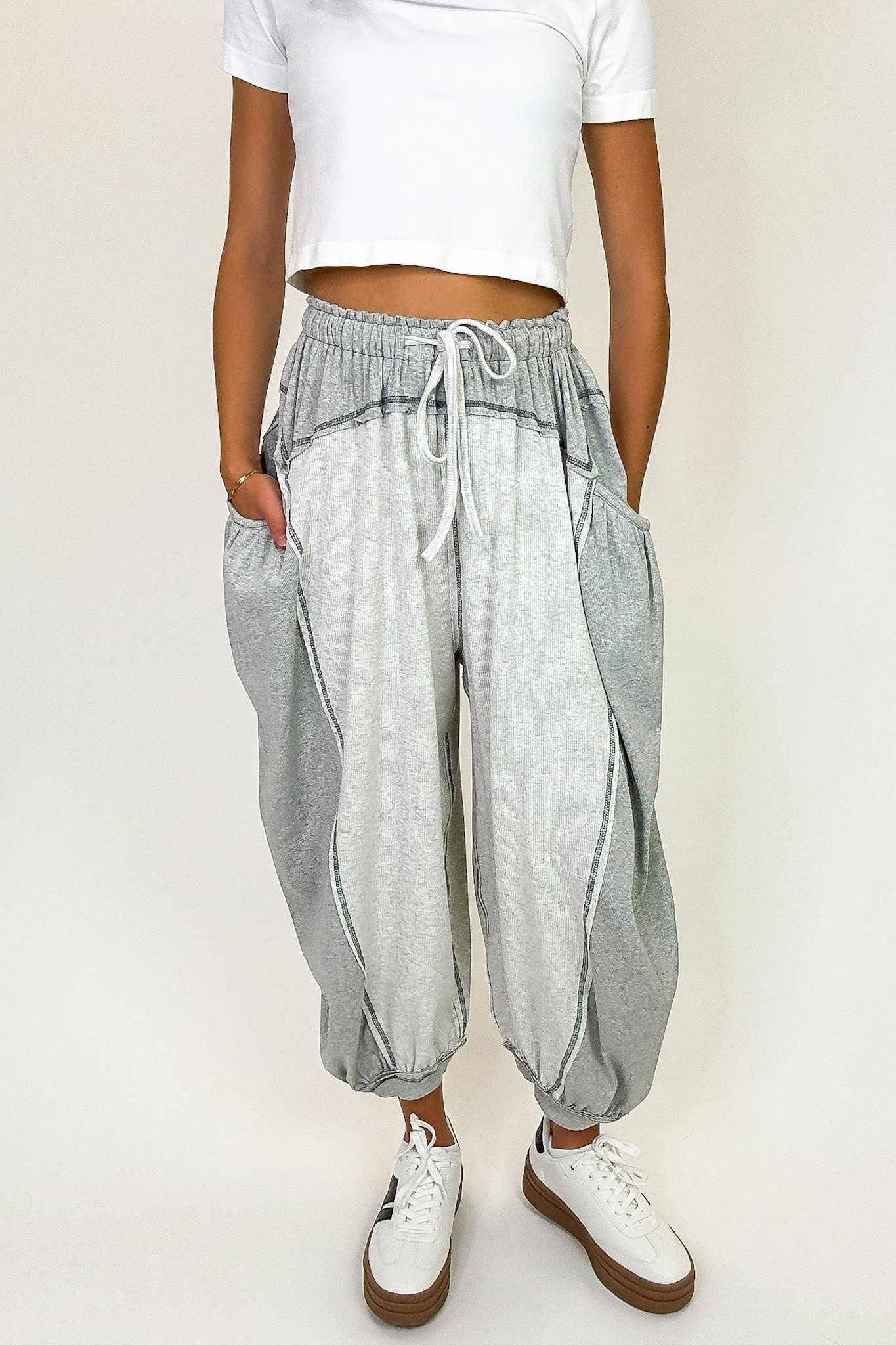 Contrast Ease Flowy Lounge Pants