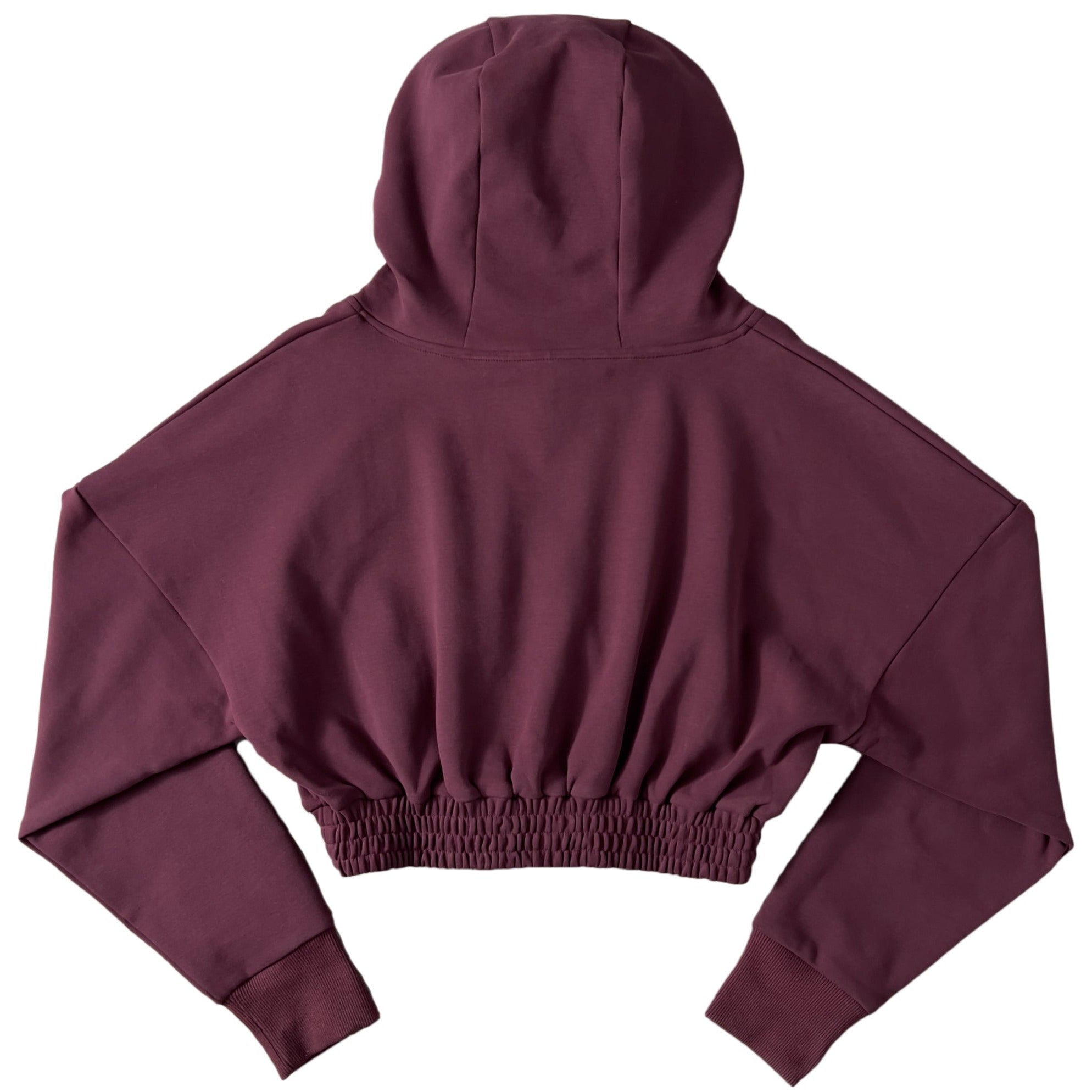 CROP HOODIE - MAROON