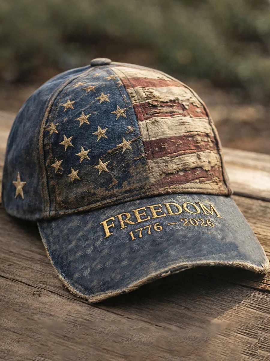 Freedom Flag USA Commemorative Printed Casual Neutral Hat