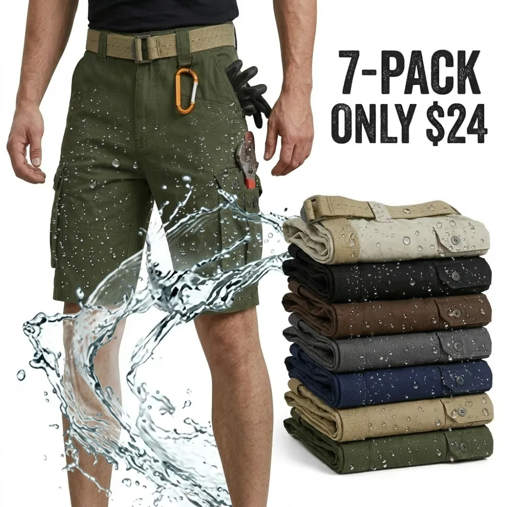 🥰LAST DAY 60% SALE 💥 Men Cargo Tactical Shorts & EDC Hiking Work Military Army Pants with 9 Pockets