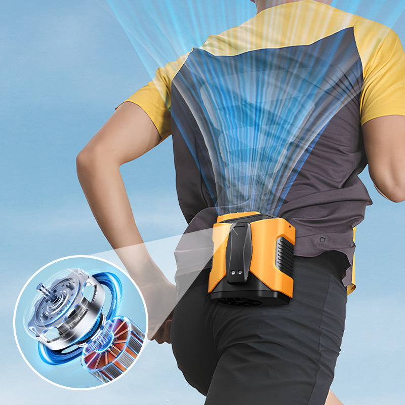 🏖️Sale For 50% OFF🌀6000mAh Multifuntion Waist Fan with 100 Speeds & Flashlight🌬️⚡