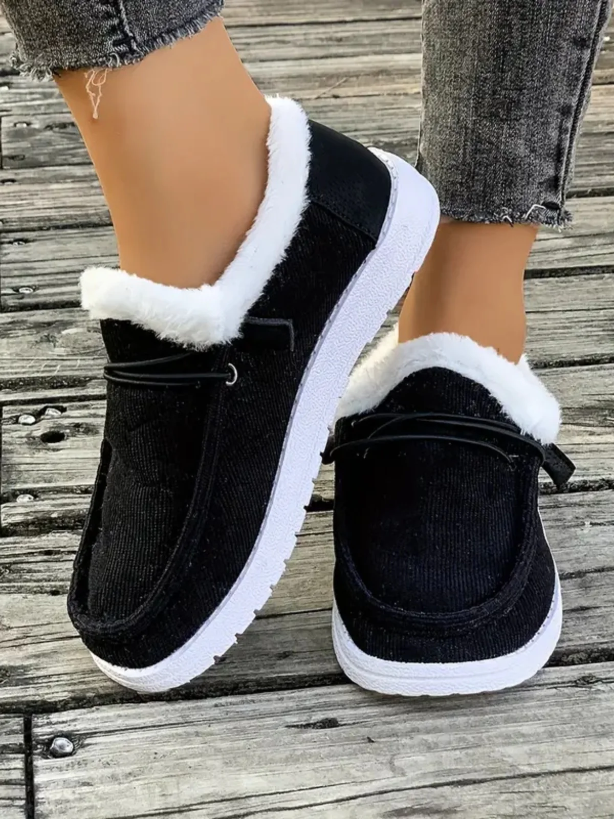 Fluff Round Toe Flat Slip-Ons (multiple color options)