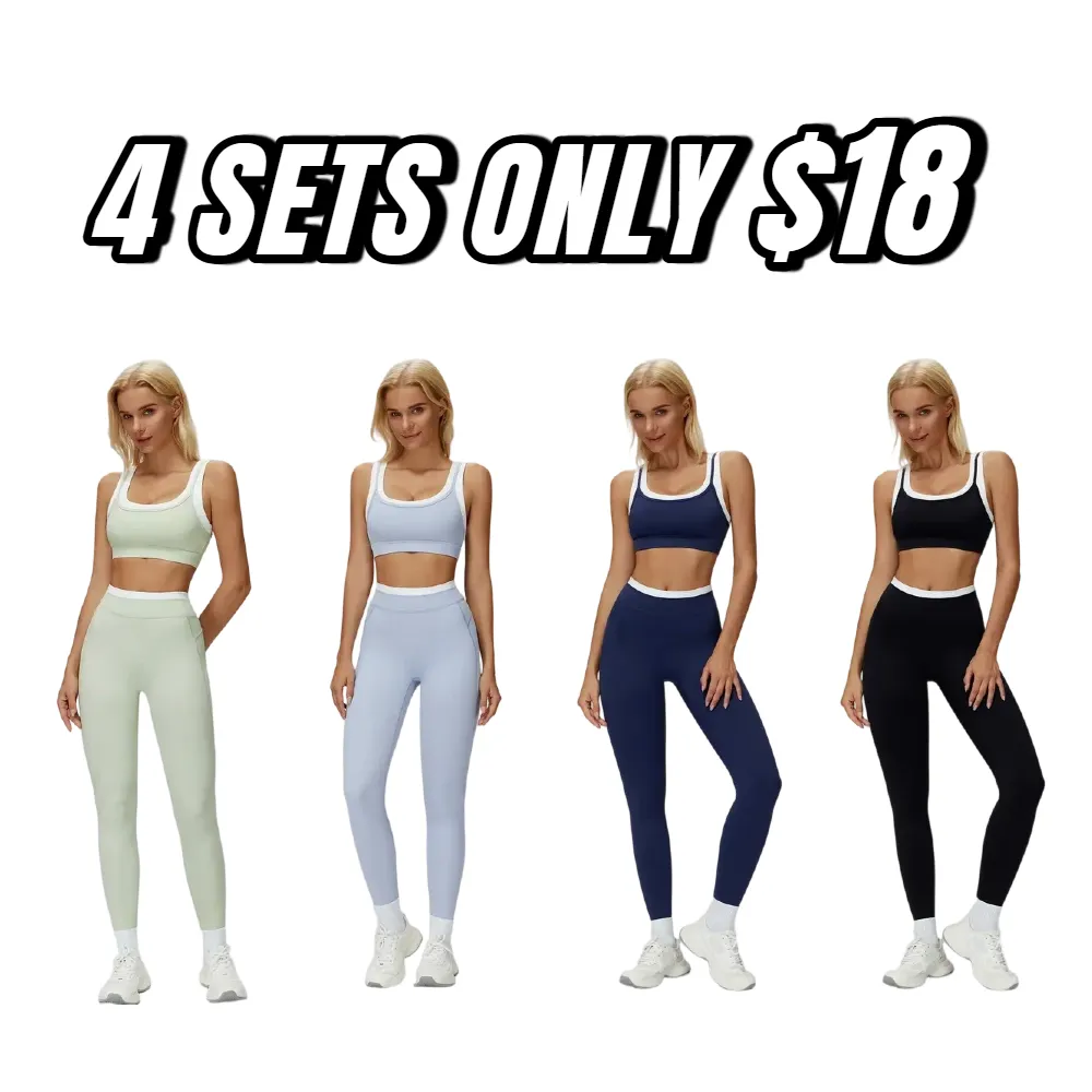 Women's Two-Piece Colorblock Yoga Set