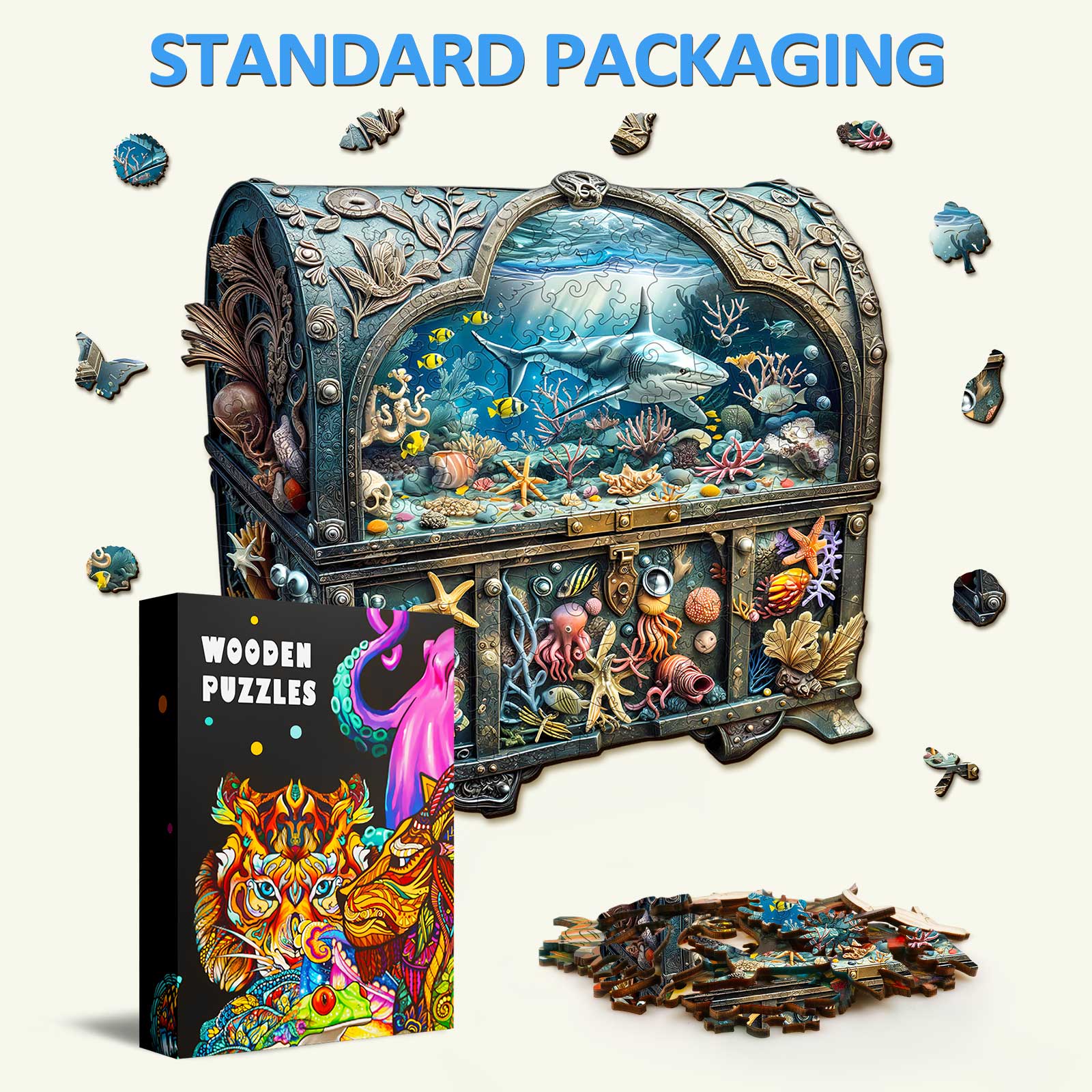 Treasure Chest Ocean-2 Wooden Jigsaw Puzzle