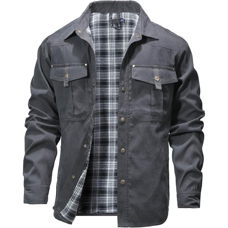 Men’s Flannel-Lined Western Shacket