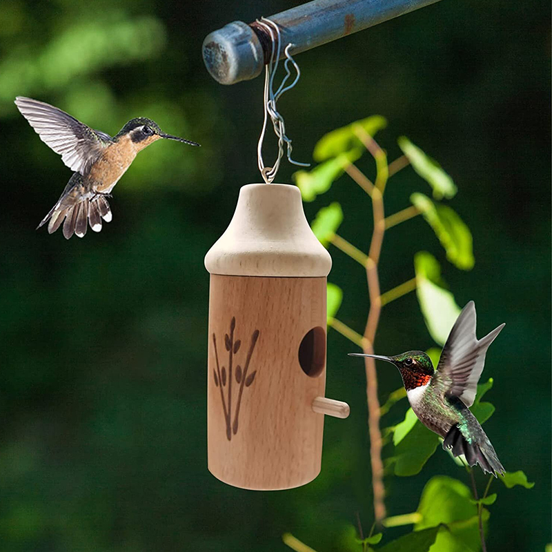 Wooden Hummingbird House