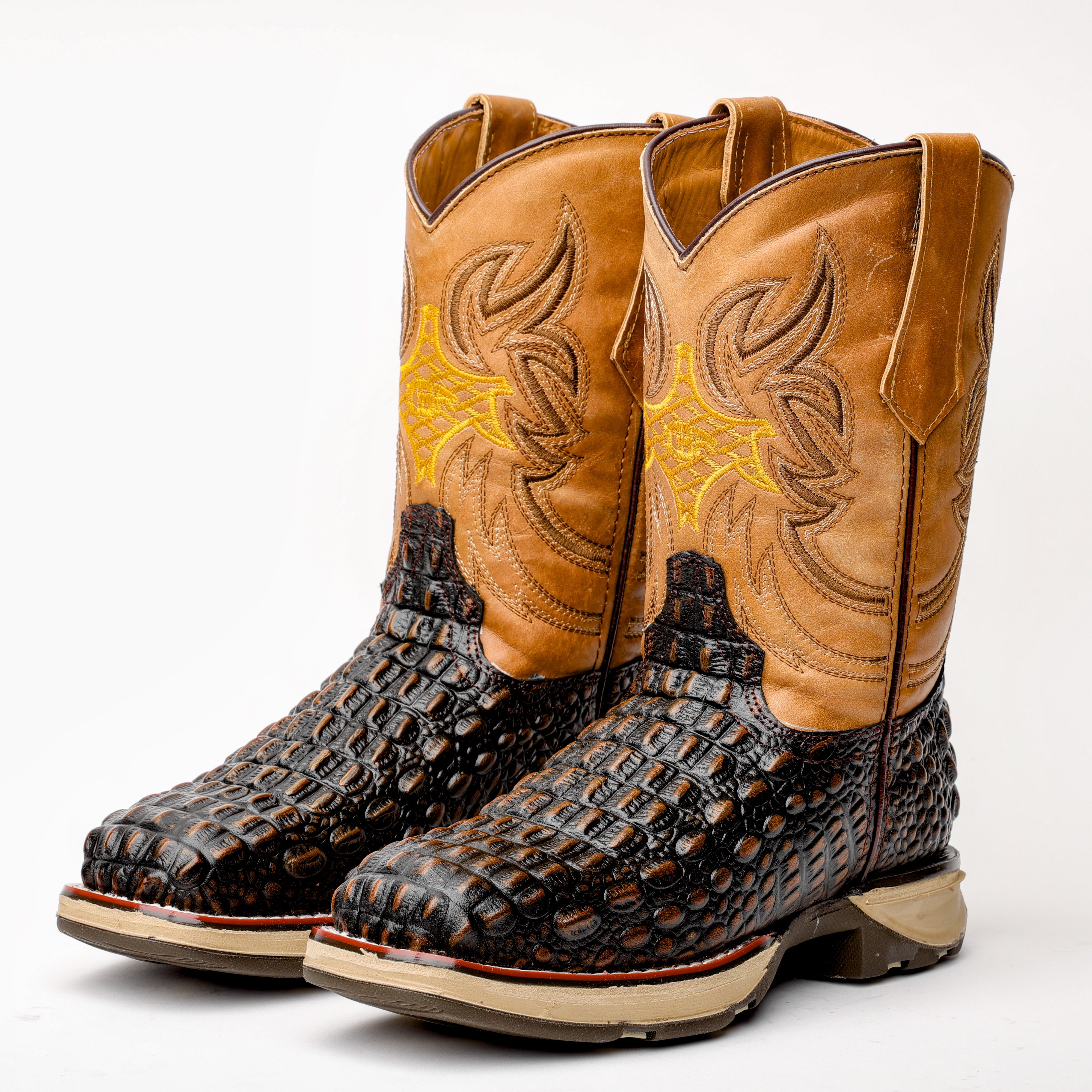 Caiman Hornback Leather Boots With 3D Lightweight Sole - Composite Toe