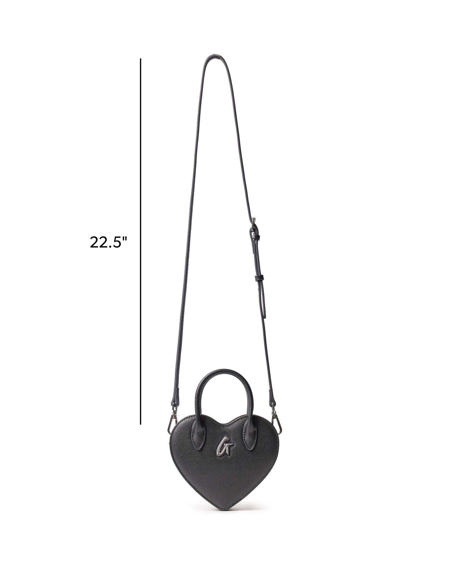 MINI HEART BAG - BLACK