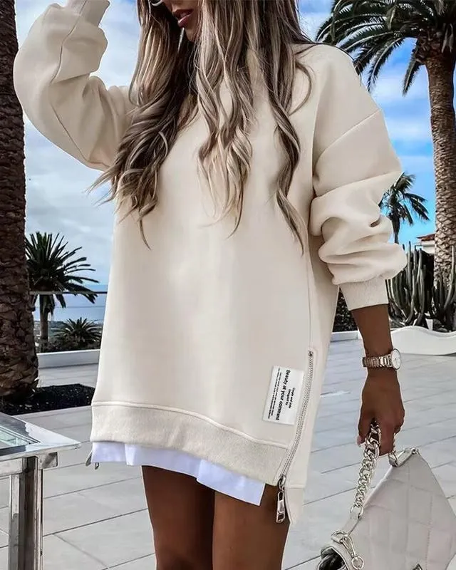 Womens Long Sleeve Pullover Sweatshirt