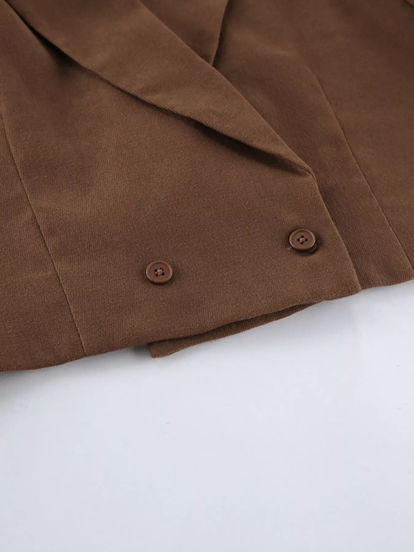 Double-Breasted Blazer & Asymmetrical Skirt Set