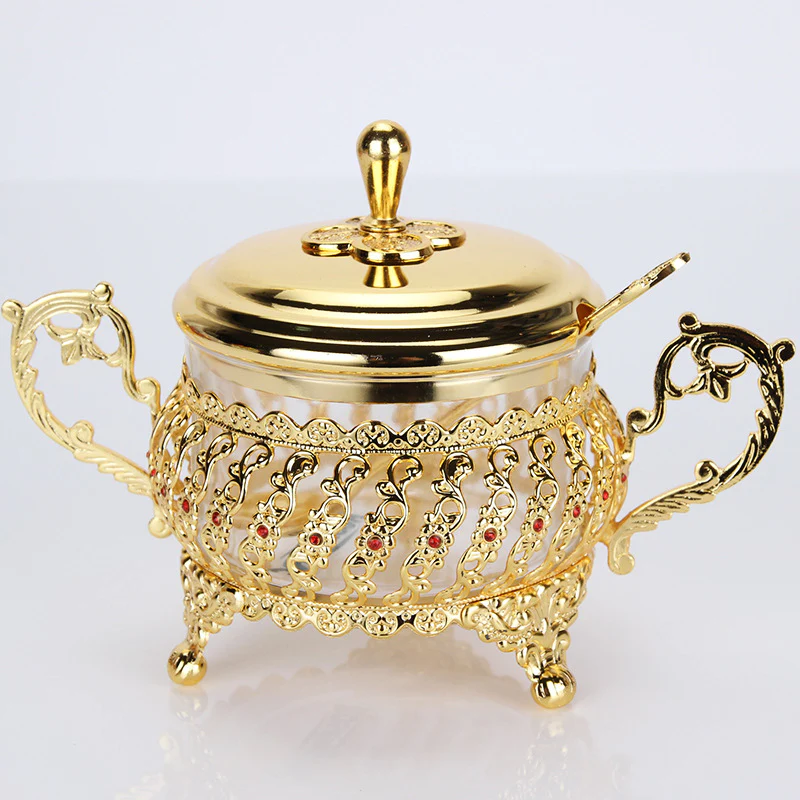 Golden European Serving Jar