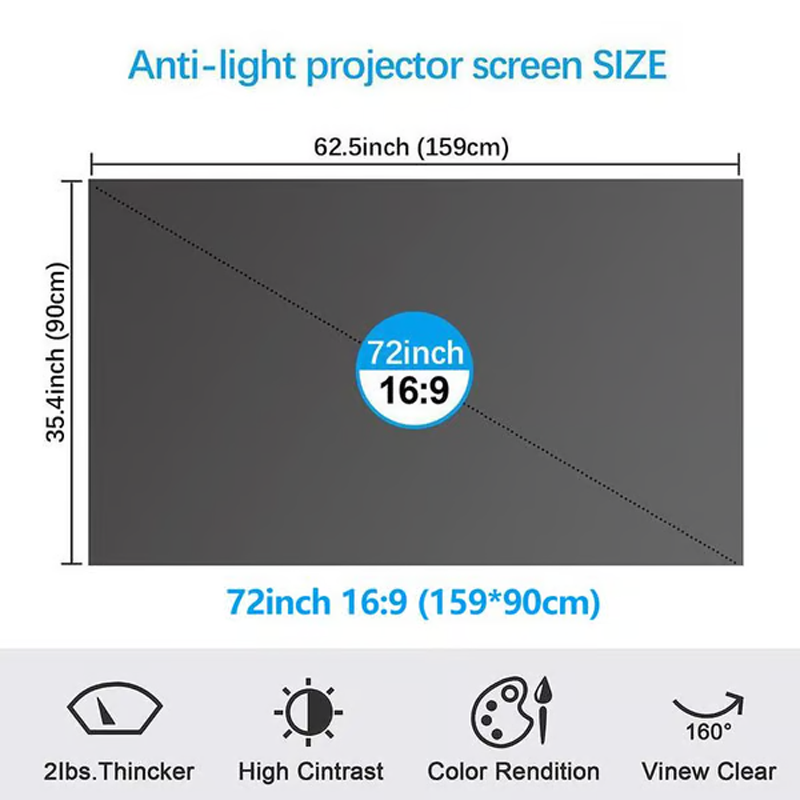 🔥 Hot Sale 50% OFF 🔥Foldable Anti-Light Projector Screen