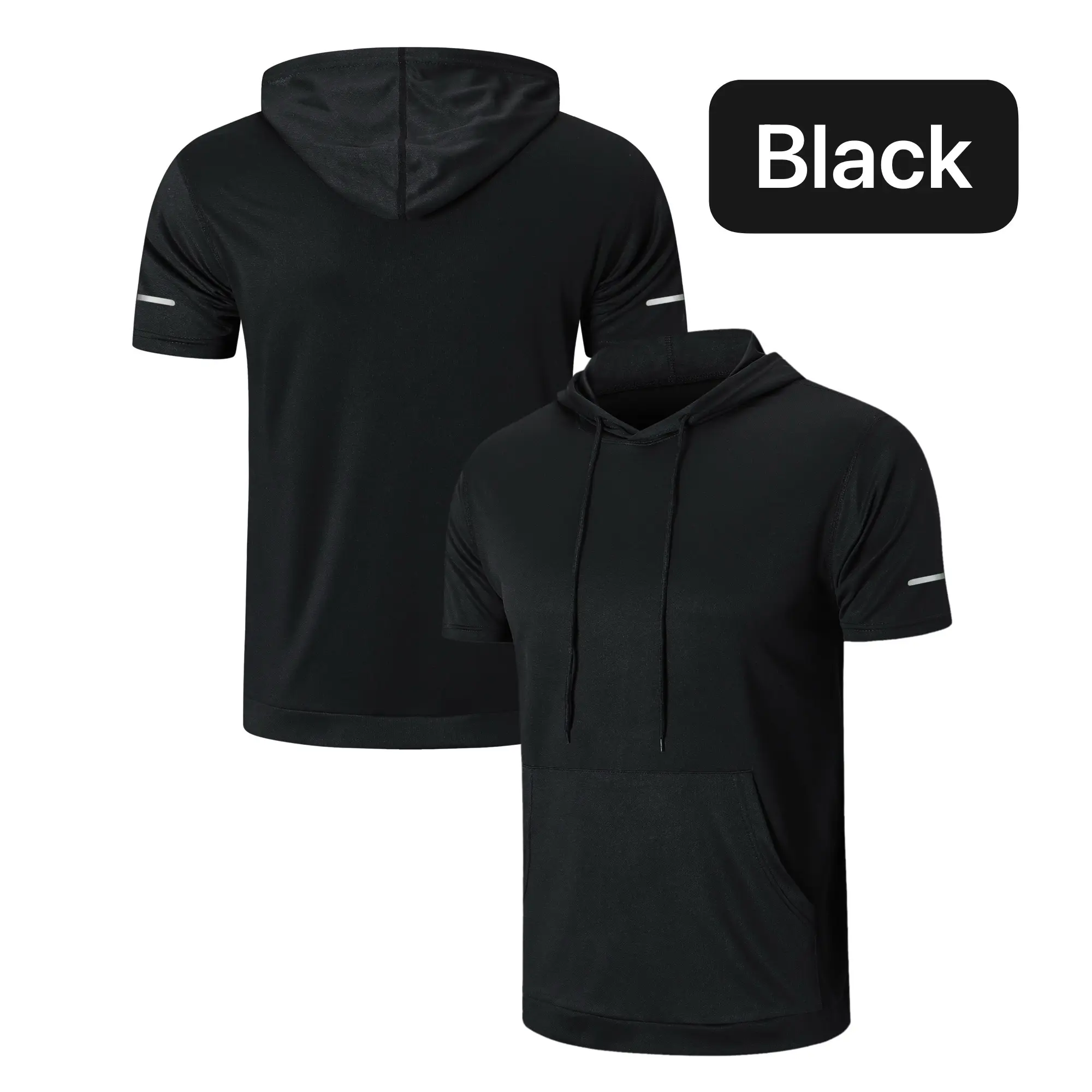 Men’s Quick-Dry Hooded Workout T-Shirt – Lightweight Performance Tee