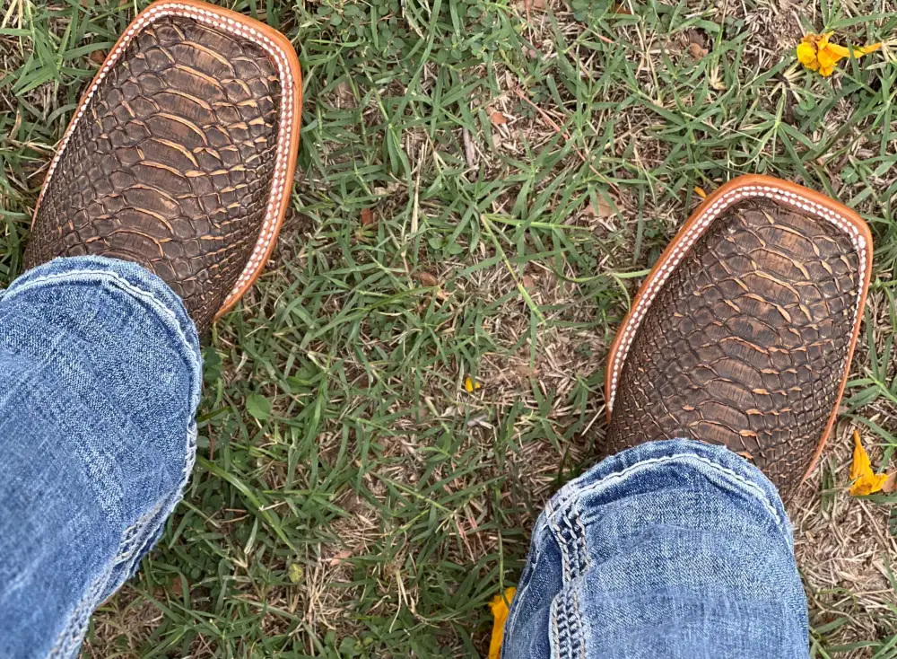 Men’s Genuine Cooper Color  Python Boots