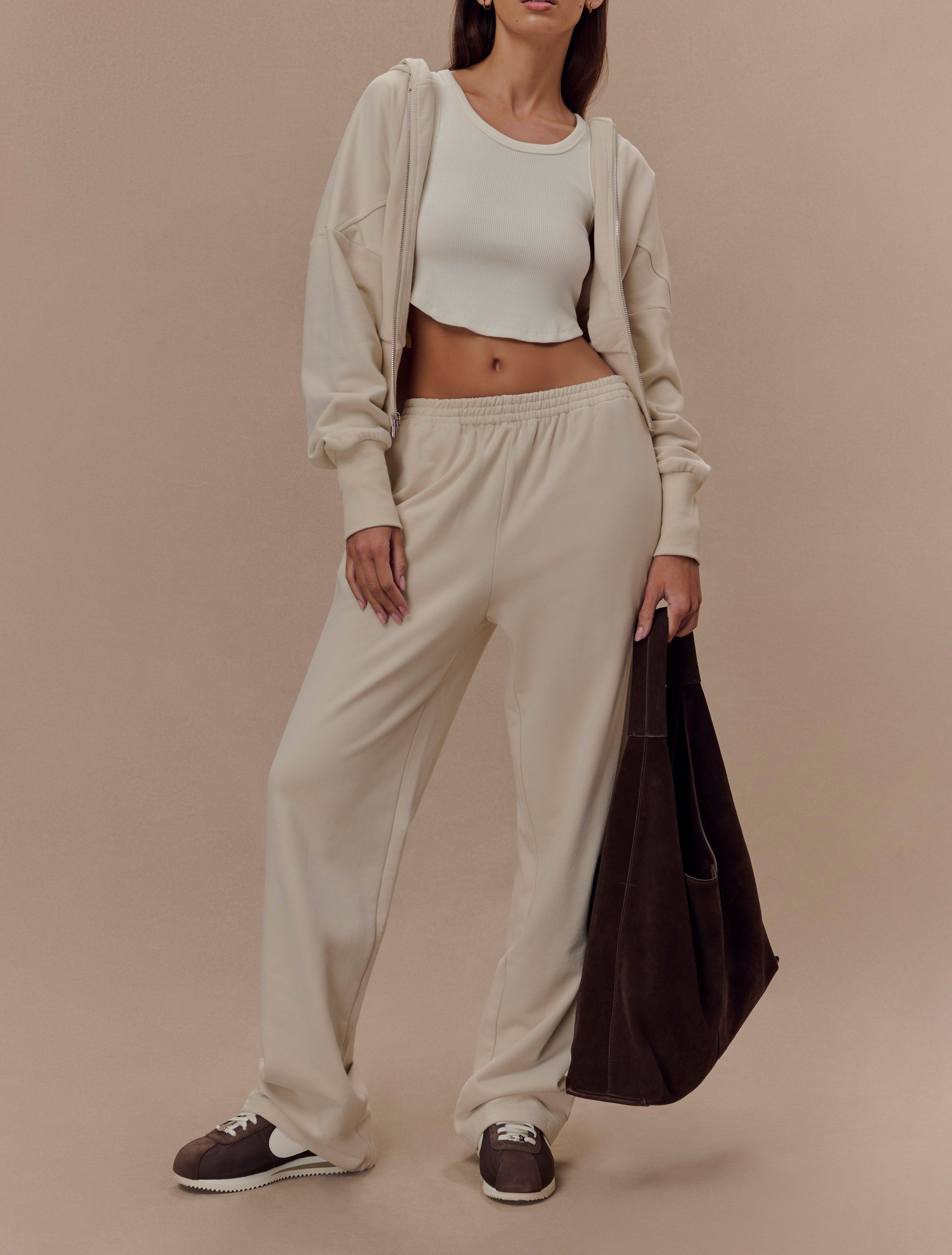 Stone Zip Front Hoodie